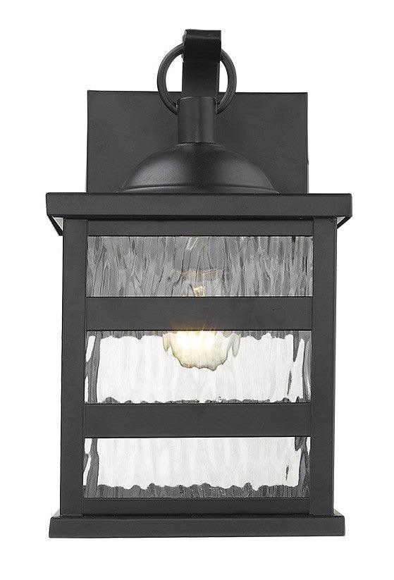 Glass panel Matte Black Outdoor Hanging Light - AFS