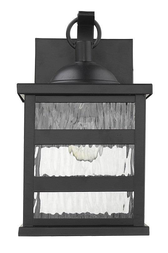 Glass panel Matte Black Outdoor Hanging Light - AFS