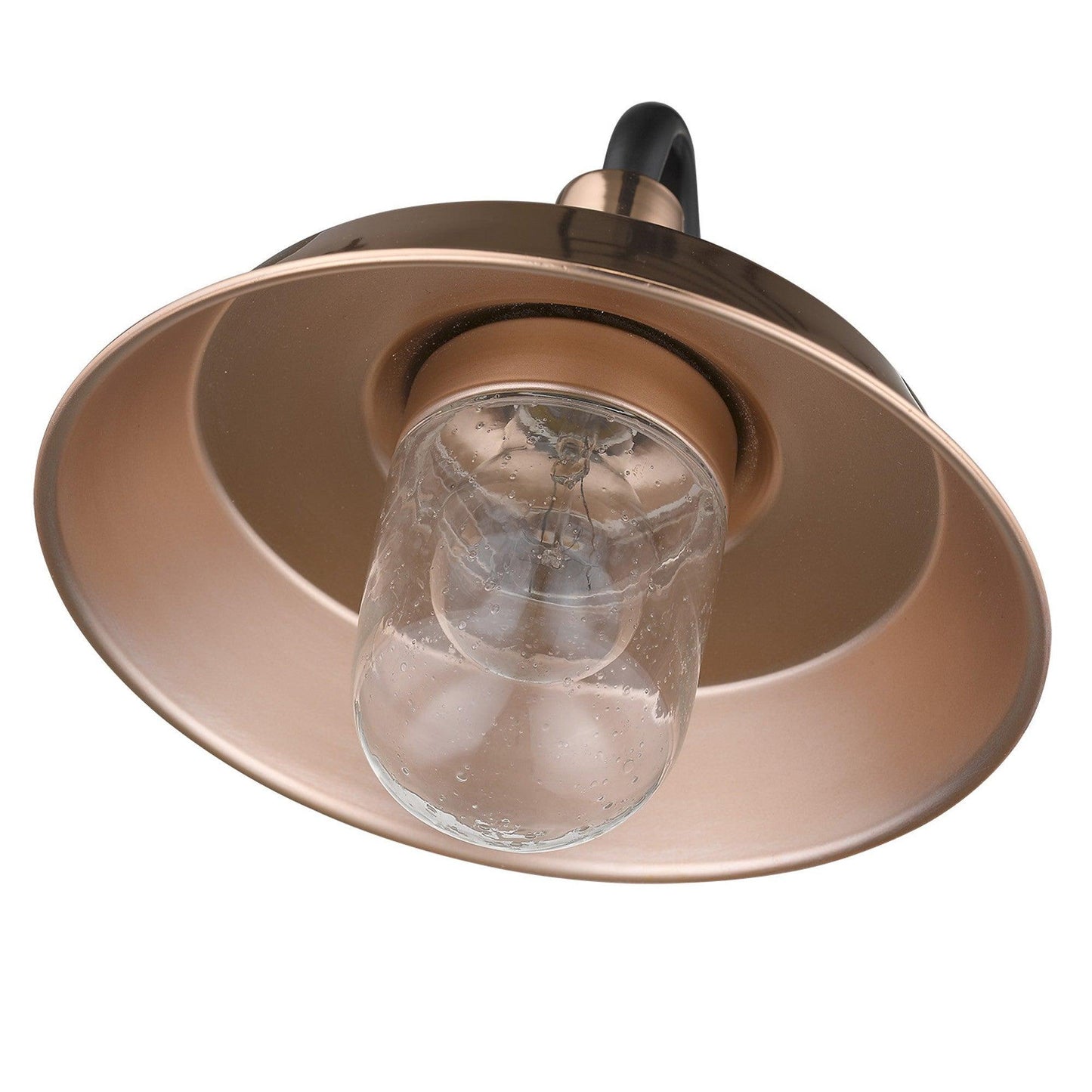 Shiny Copper Shallow Plate Shape Wall Light - AFS