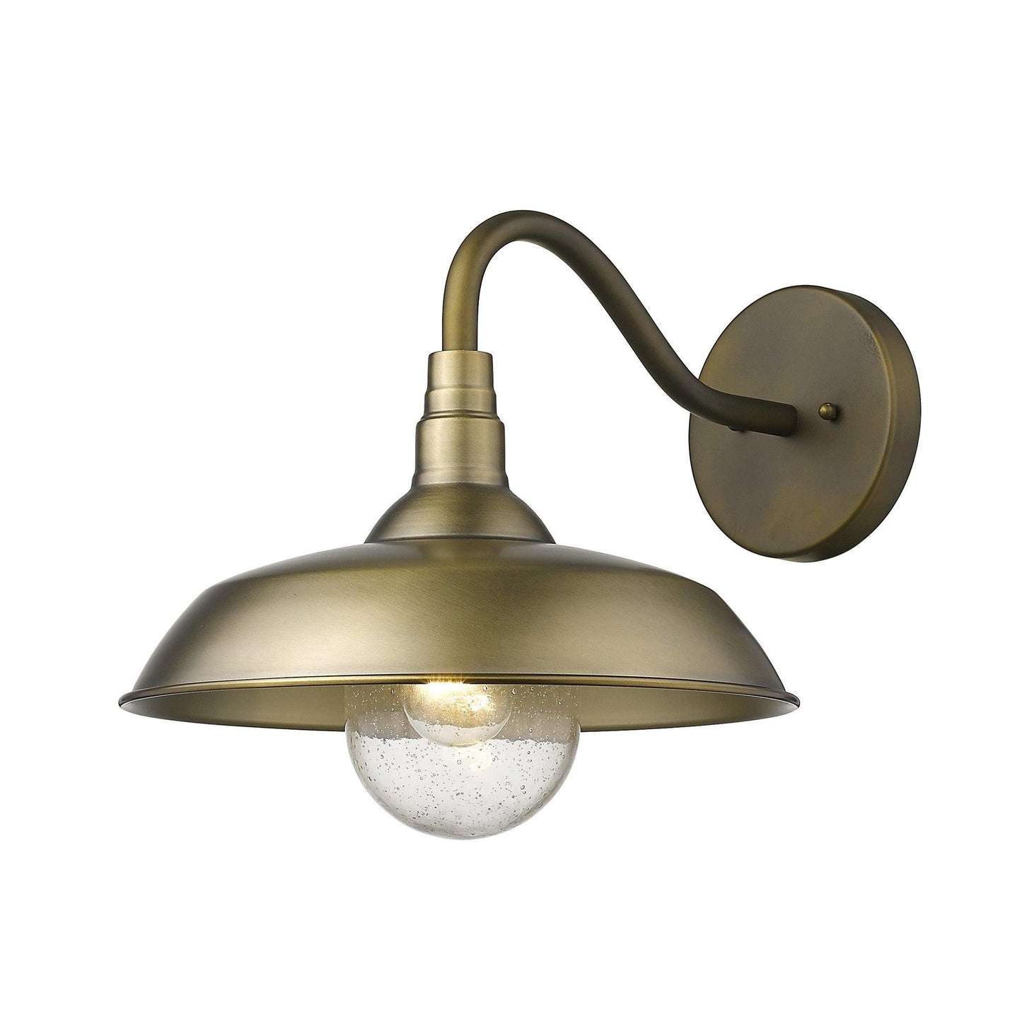 Burry 1-Light Antique Brass Wall Light - AFS