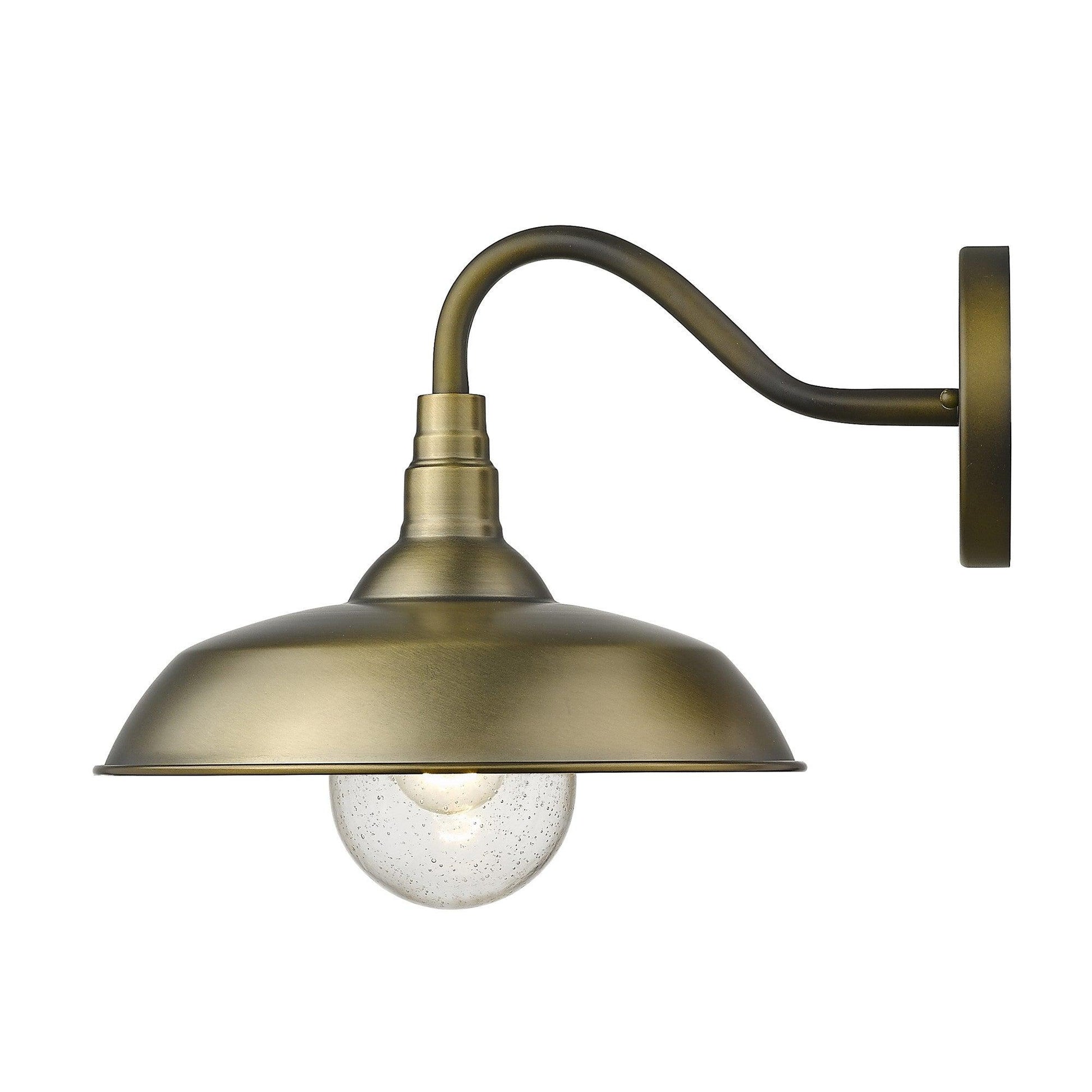 Burry 1-Light Antique Brass Wall Light - AFS