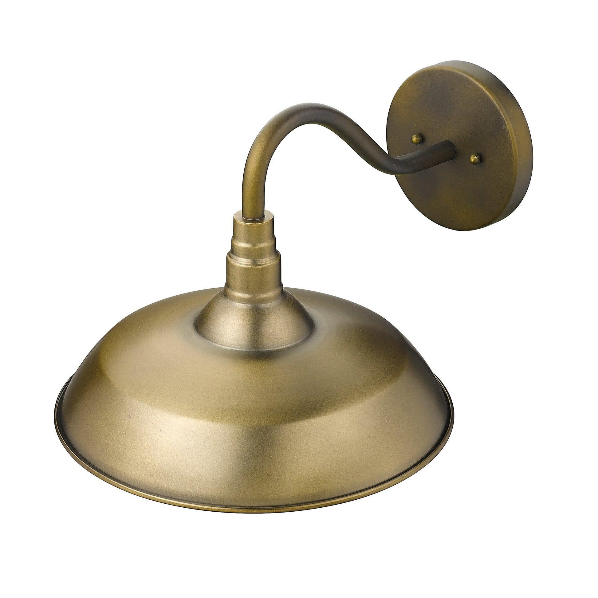 Burry 1-Light Antique Brass Wall Light - AFS