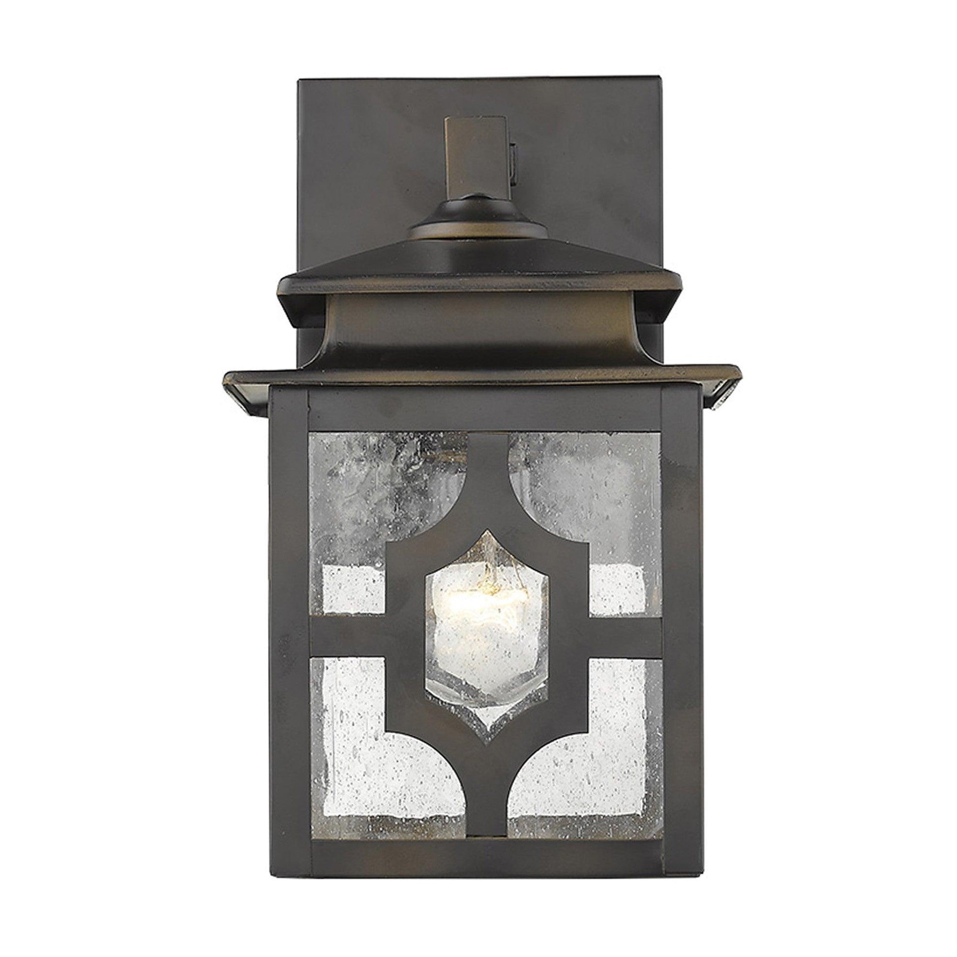 Antique Bronze Outdoor Lantern Wall Light - AFS