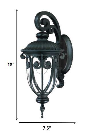 Matte Black Hanging Goblet Wall Light - AFS