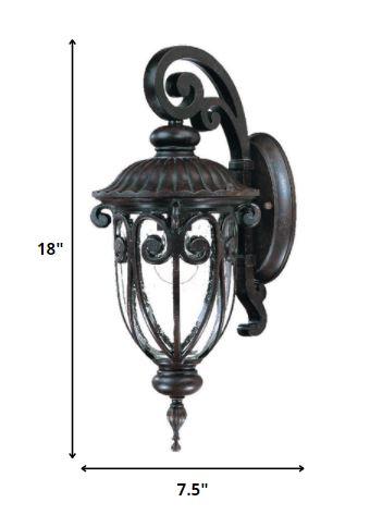 Dark Brown Hanging Goblet Wall Light - AFS