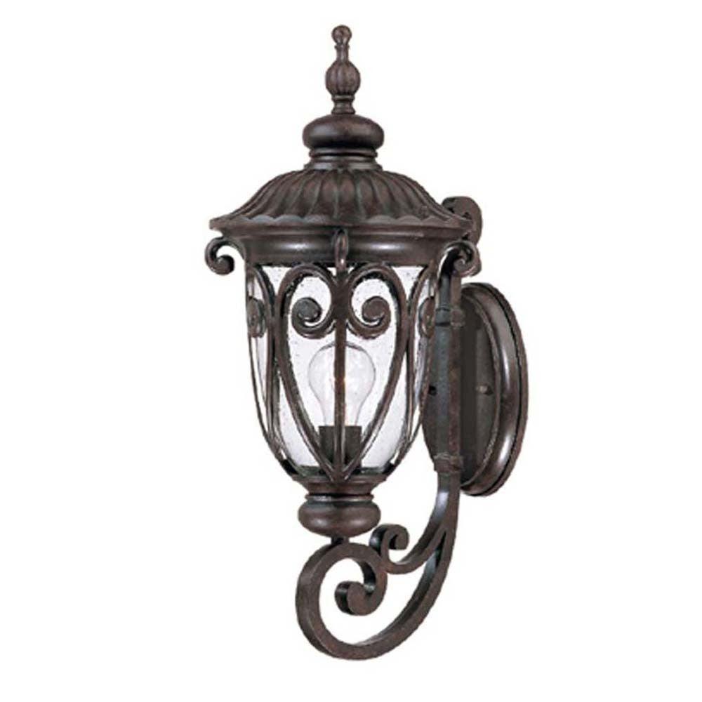 Naples 1-Light Marbelized Mahogany Wall Light - AFS