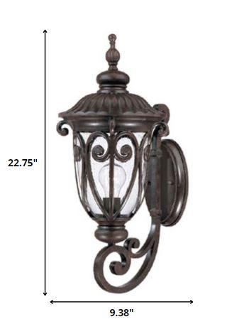 Naples 1-Light Marbelized Mahogany Wall Light - AFS