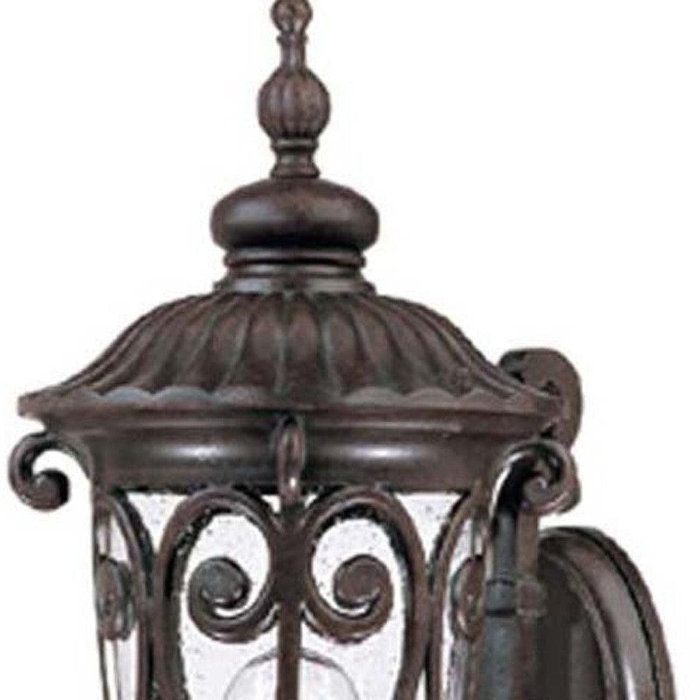 Naples 1-Light Marbelized Mahogany Wall Light - AFS