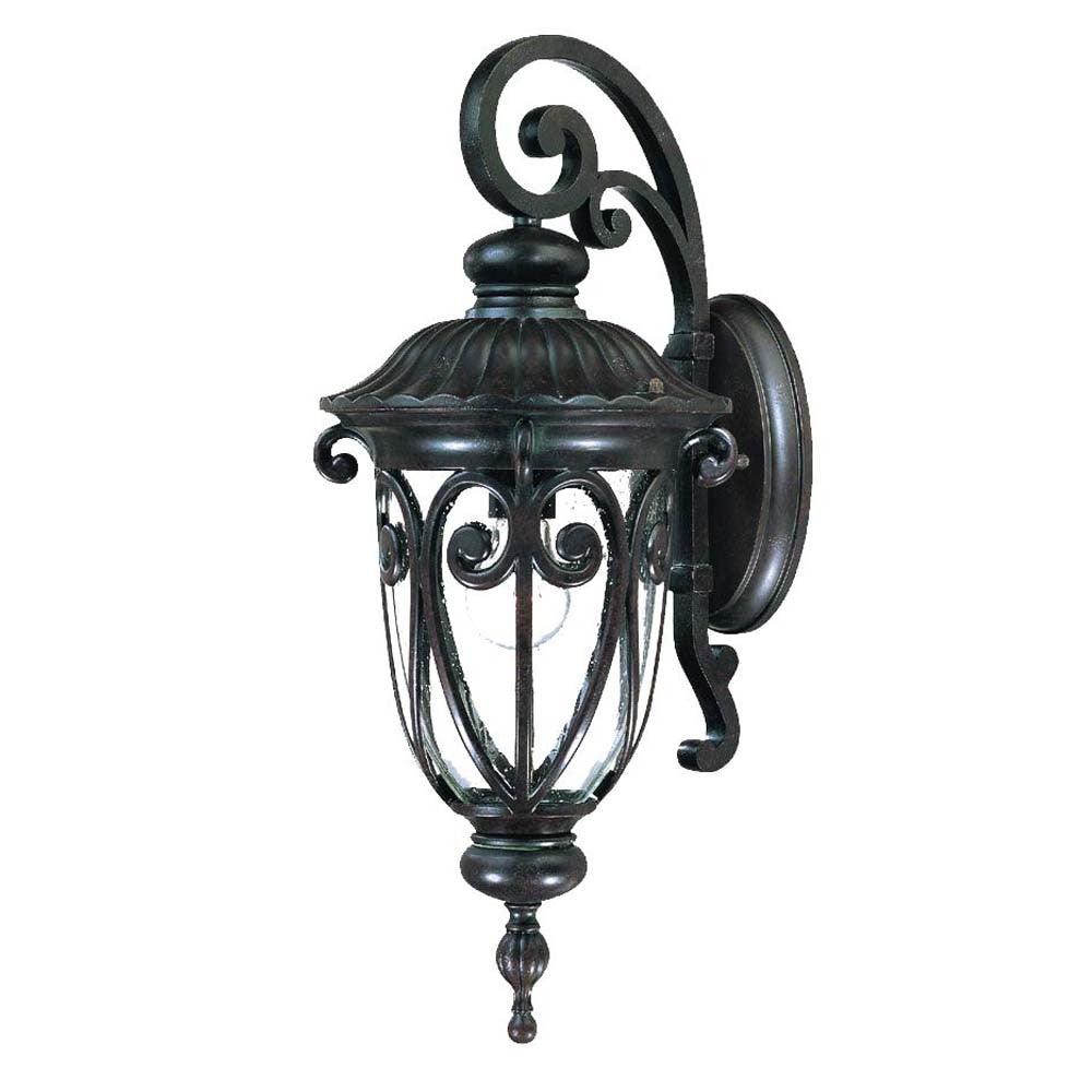 Naples 1-Light Marbelized Mahogany Wall Light - AFS