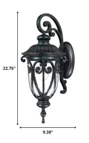 Naples 1-Light Marbelized Mahogany Wall Light - AFS