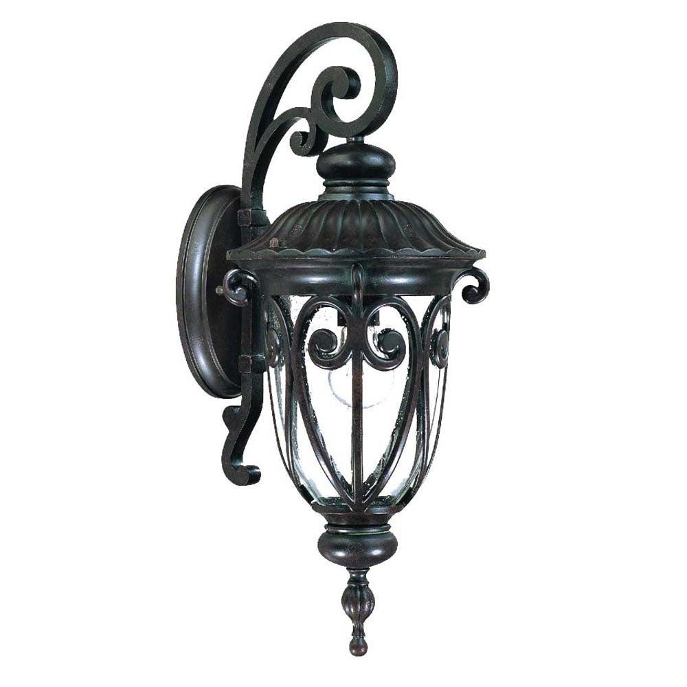 Naples 1-Light Marbelized Mahogany Wall Light - AFS