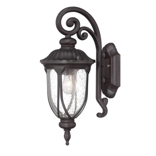 Black Cast Aluminum Glass Lantern Wall Sconce - AFS