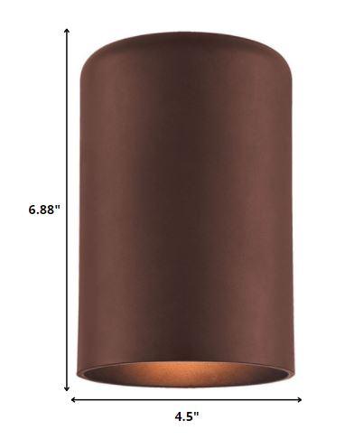 Minimalist Bronze Cylinder Wall Light - AFS