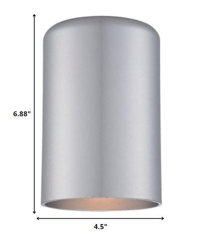 Minimalist Brushed Silver Cylinder Wall Light - AFS