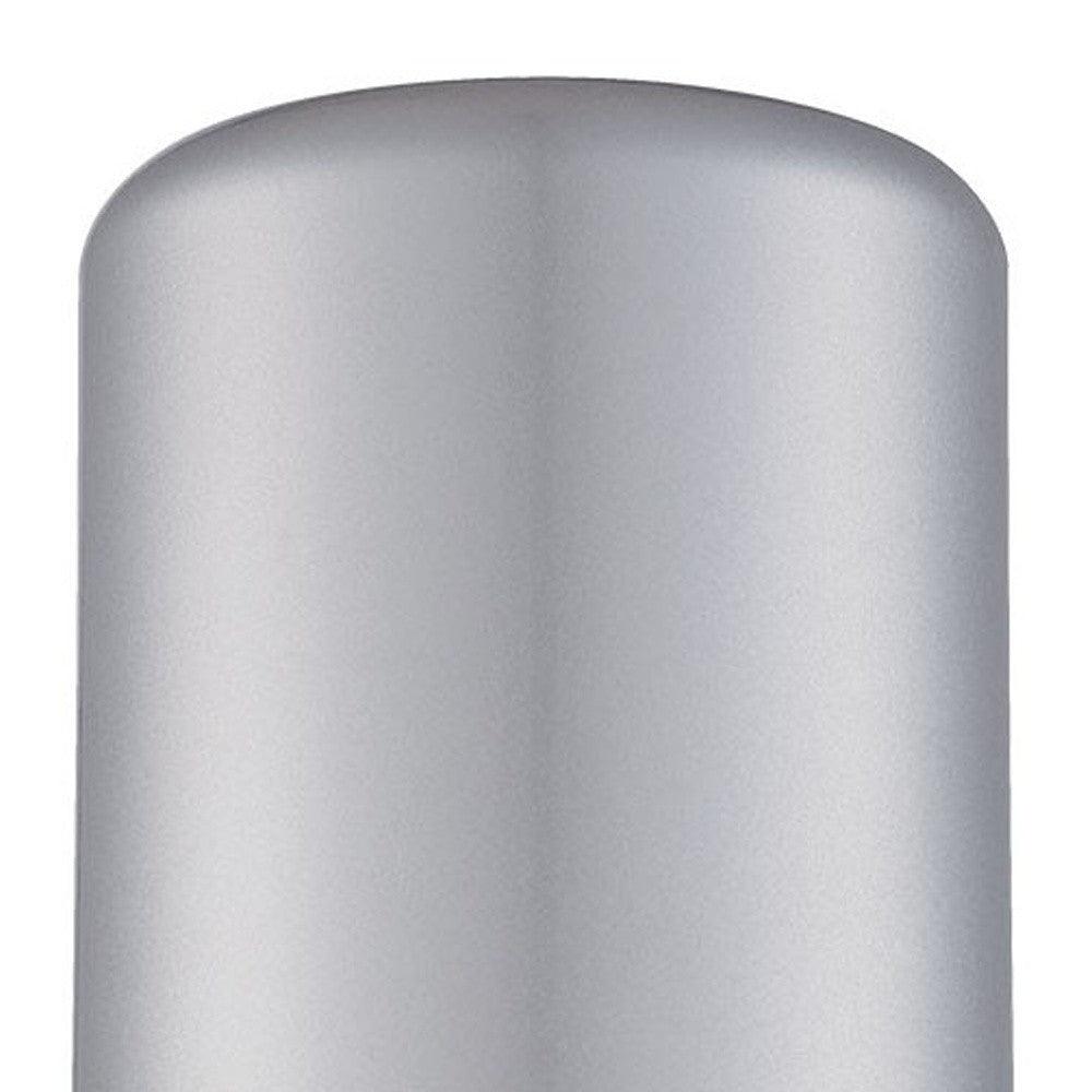 Minimalist Brushed Silver Cylinder Wall Light - AFS