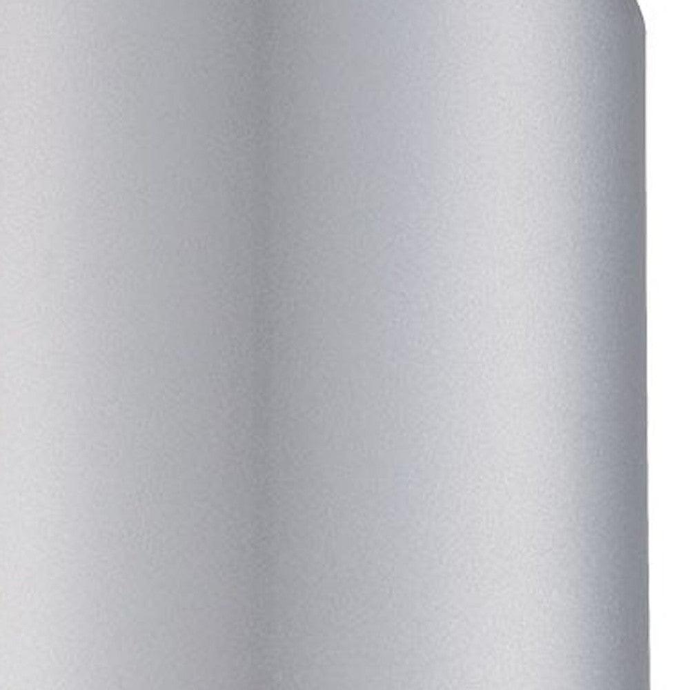 Minimalist Brushed Silver Cylinder Wall Light - AFS