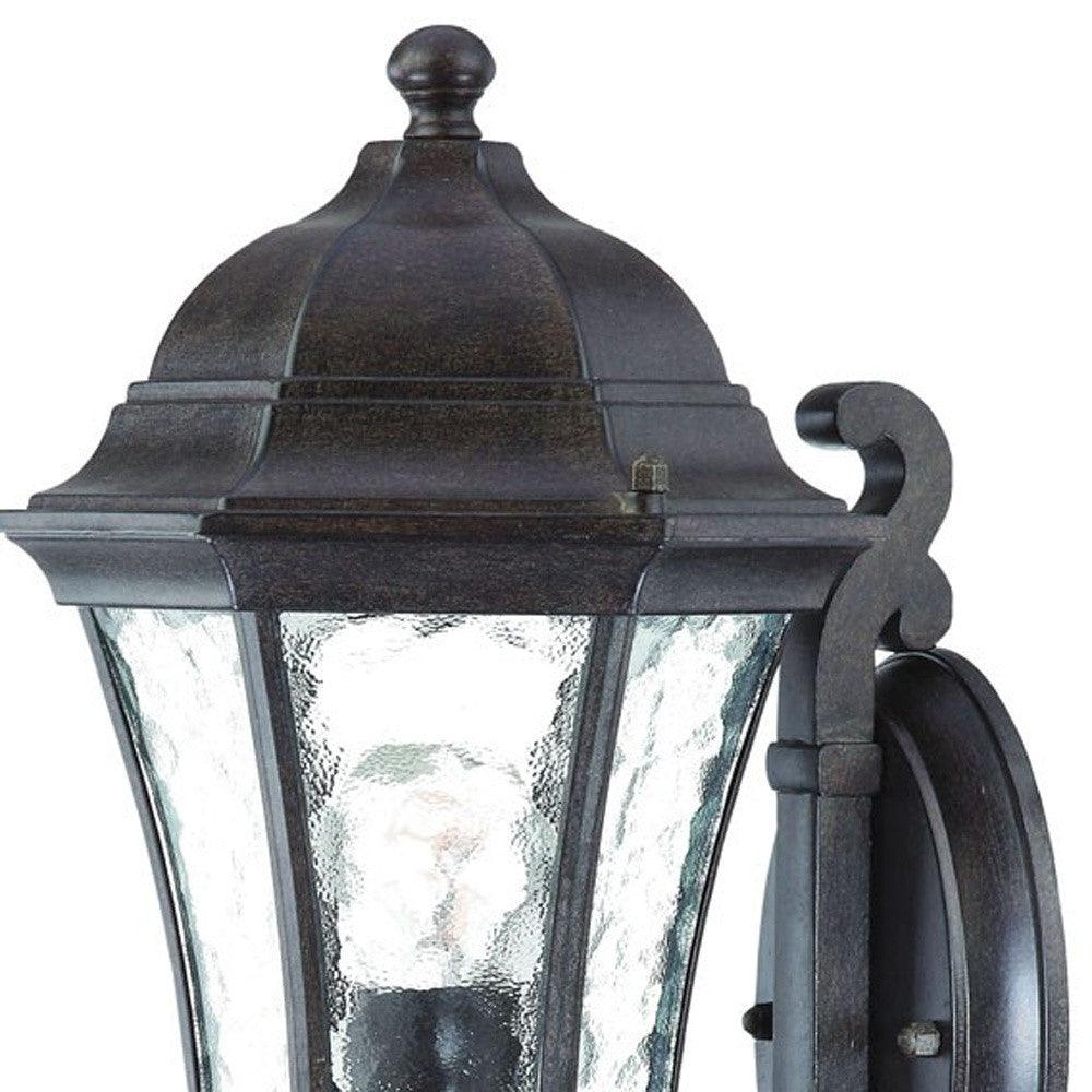 Antique Black Tapered Lantern Wall Light - AFS