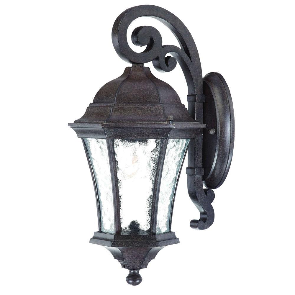 Antique Black Tapered Hanging Lantern Wall Light - AFS