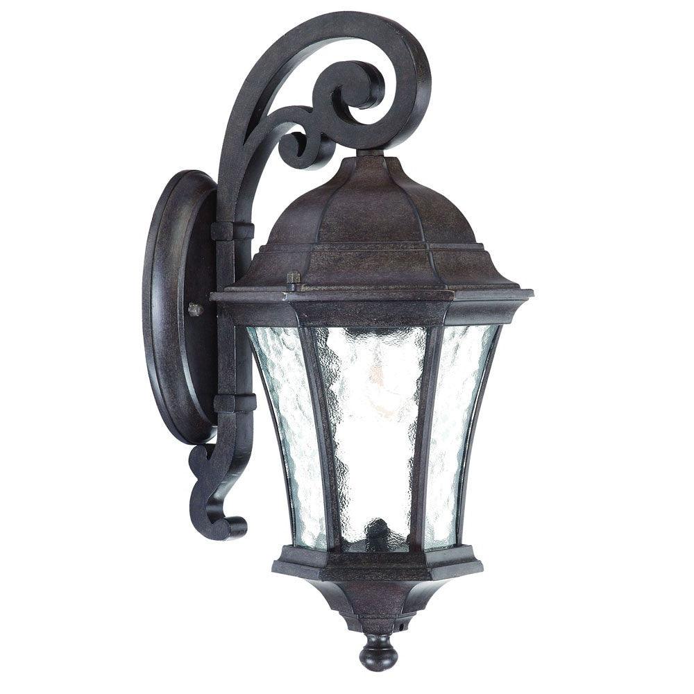 Antique Black Tapered Hanging Lantern Wall Light - AFS