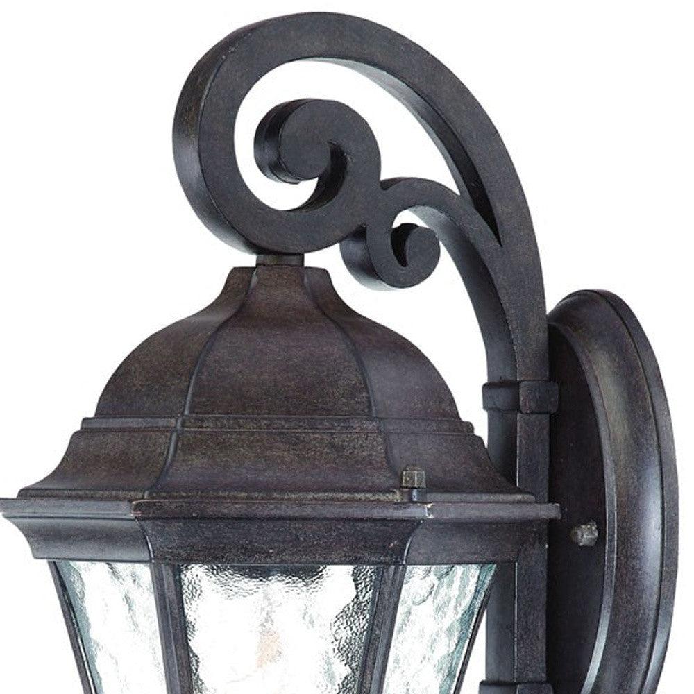 Antique Black Tapered Hanging Lantern Wall Light - AFS