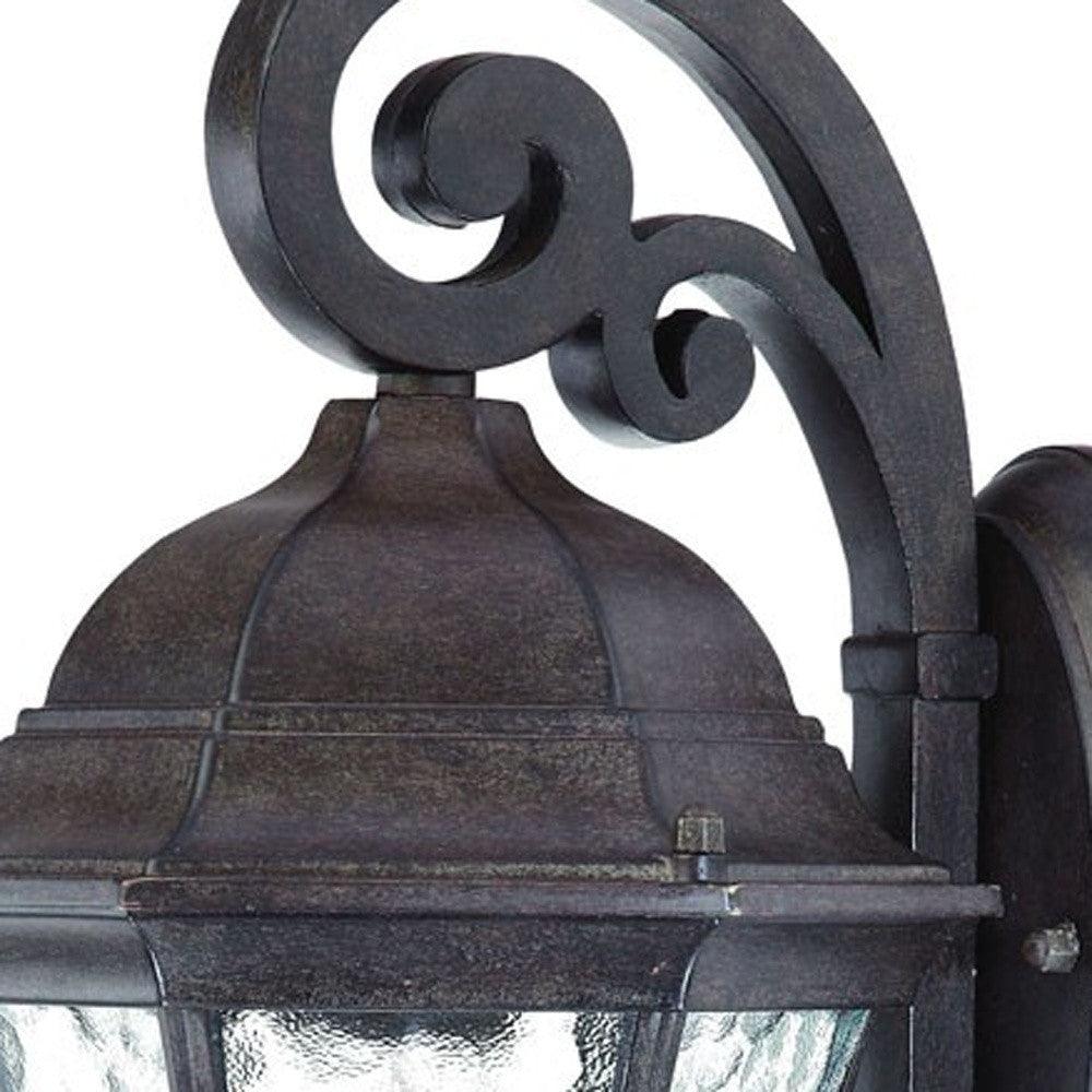 Antique Black Tapered Hanging Lantern Wall Light - AFS