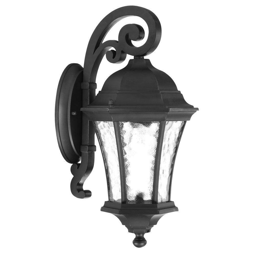 Matte Black Tapered Hanging Lantern Wall Light - AFS