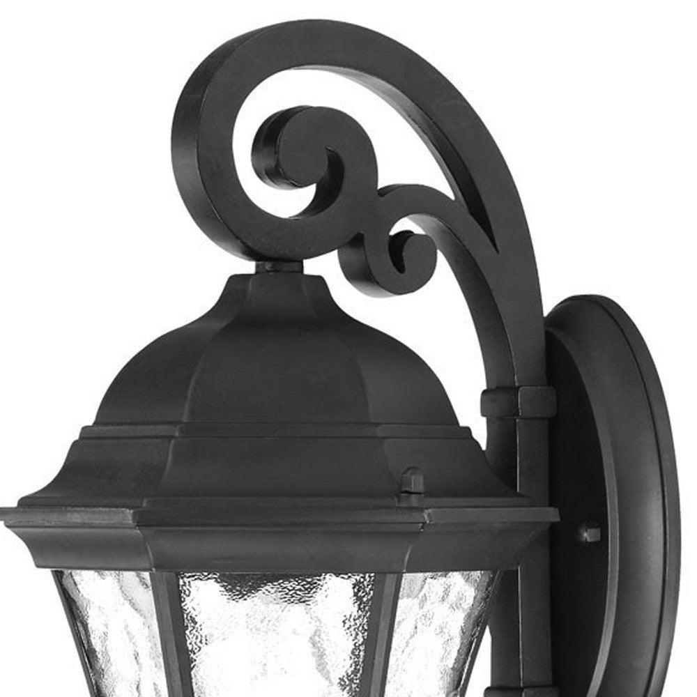 Matte Black Tapered Hanging Lantern Wall Light - AFS