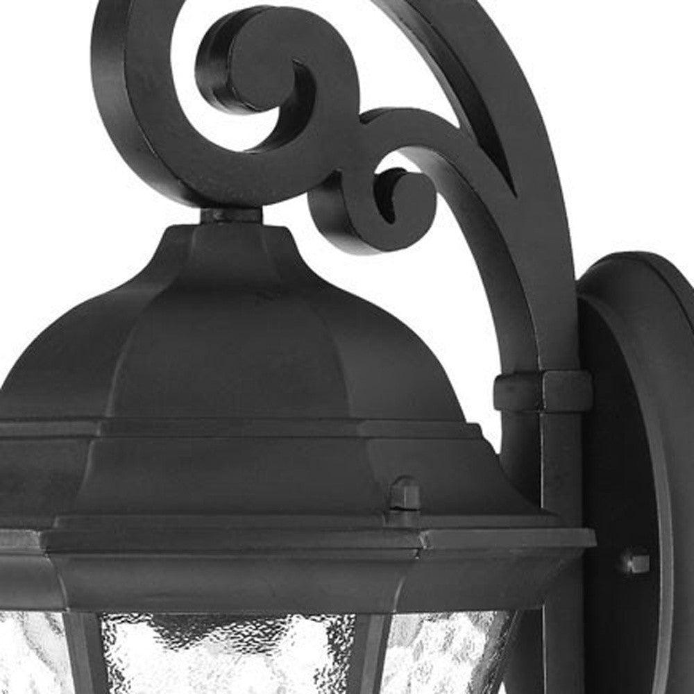 Matte Black Tapered Hanging Lantern Wall Light - AFS