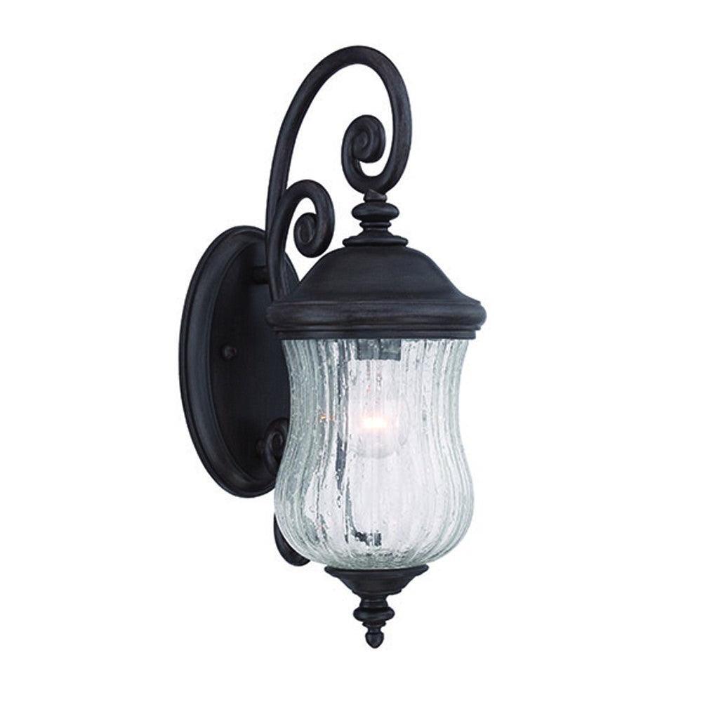 Matte Black Urn Shaped Wall Light - AFS