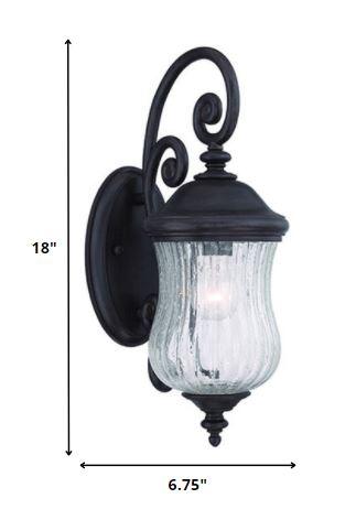 Matte Black Urn Shaped Wall Light - AFS