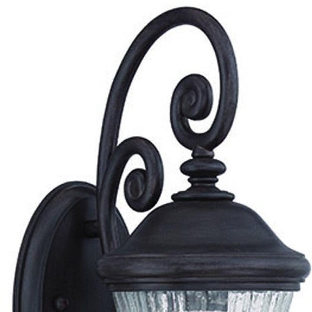 Matte Black Urn Shaped Wall Light - AFS