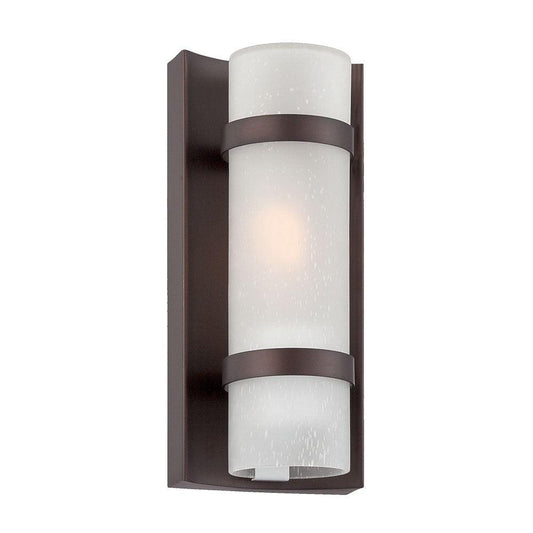 Bronze and White Glass Wall Sconce - AFS