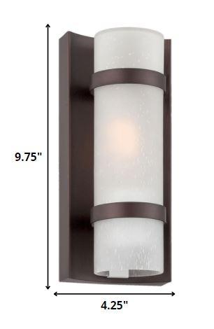 Bronze and White Glass Wall Sconce - AFS