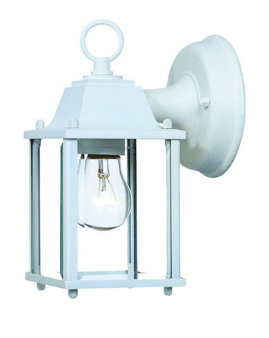 White Hanging Glass Lantern Wall Light - AFS