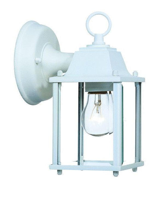 White Hanging Glass Lantern Wall Light - AFS