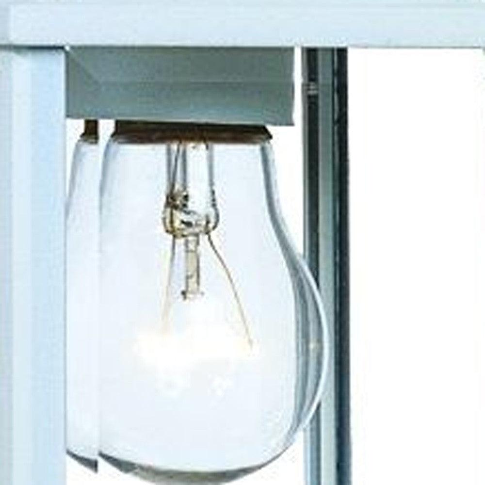 White Hanging Glass Lantern Wall Light - AFS