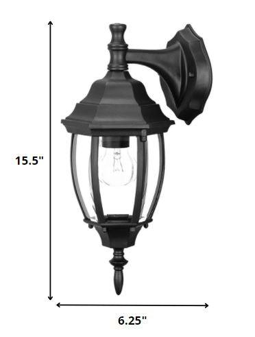 Matte Black Hanging Globe Lantern Wall Light - AFS