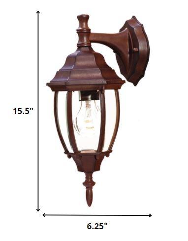 Dark Brown Hanging Globe Lantern Wall Light - AFS