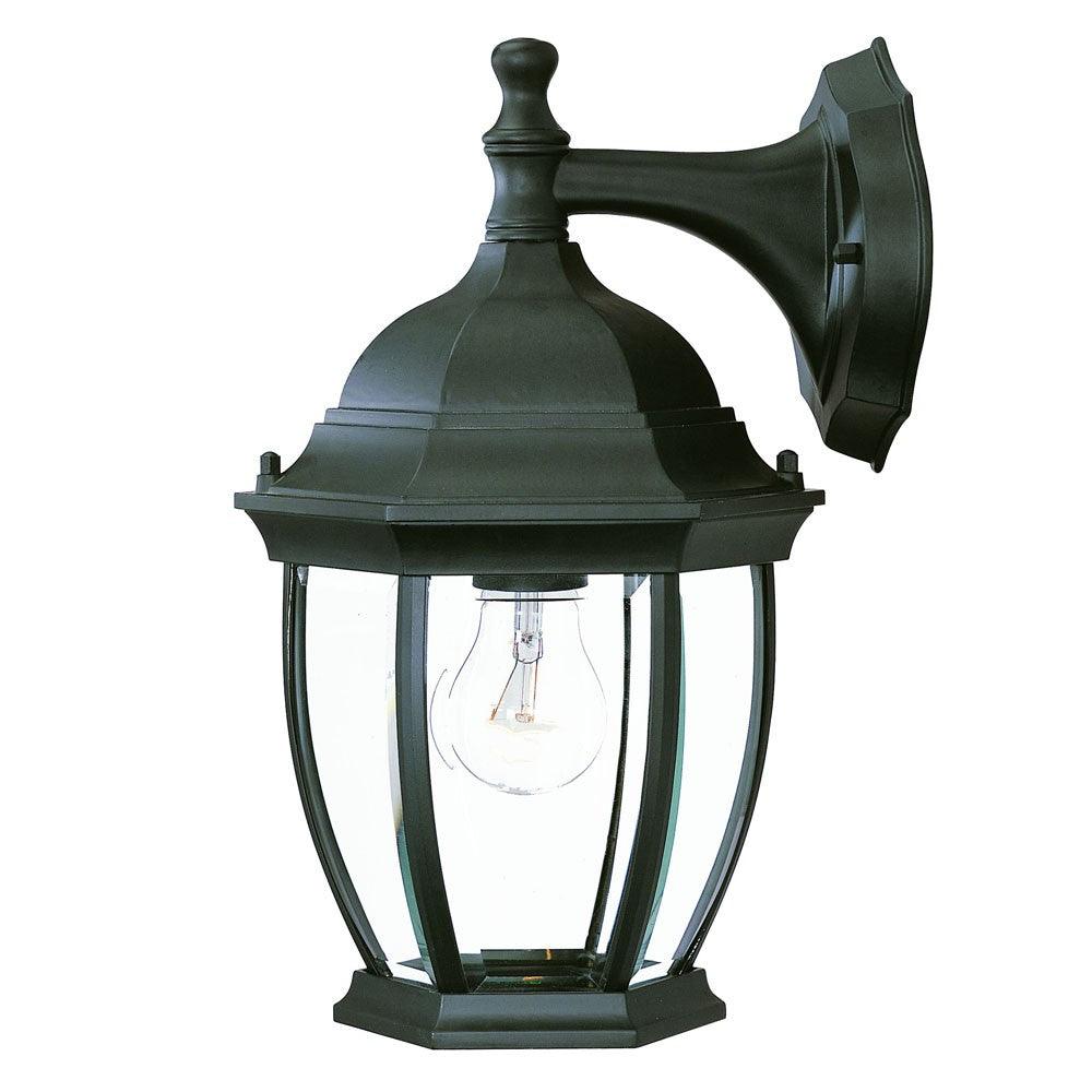 Matte Black Wide Hanging Lantern Wall Light - AFS