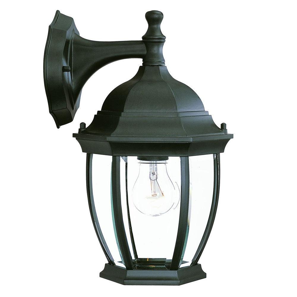 Matte Black Wide Hanging Lantern Wall Light - AFS