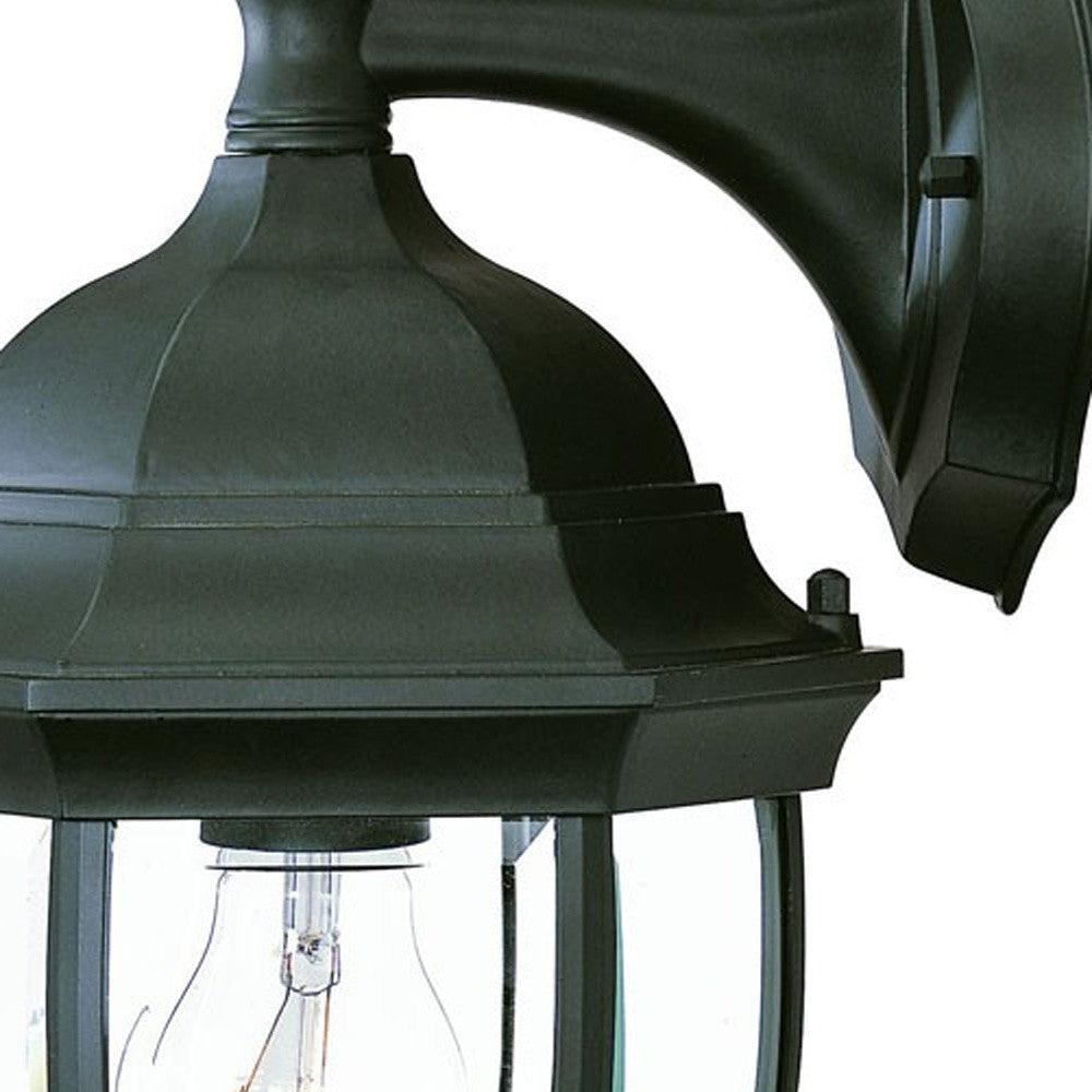 Matte Black Wide Hanging Lantern Wall Light - AFS