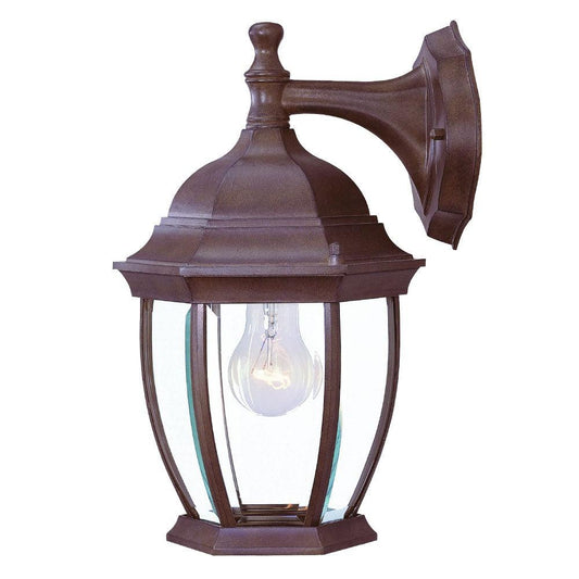 Dark Brown Wide Hanging Lantern Wall Light - AFS