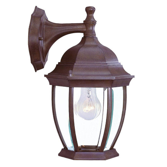 Dark Brown Wide Hanging Lantern Wall Light - AFS