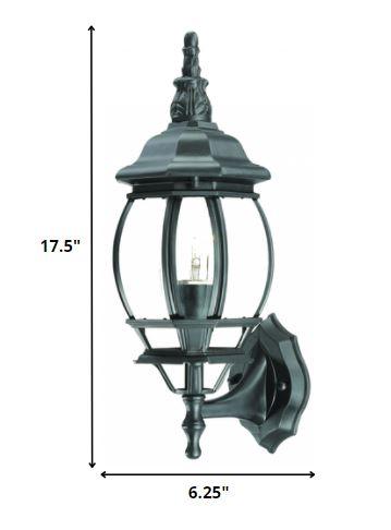 Matte Black Ornamental Glass Globe Wall Light - AFS