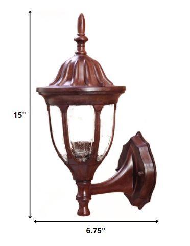 Dark Brown Lamp Shape Swing Arm Wall Light - AFS