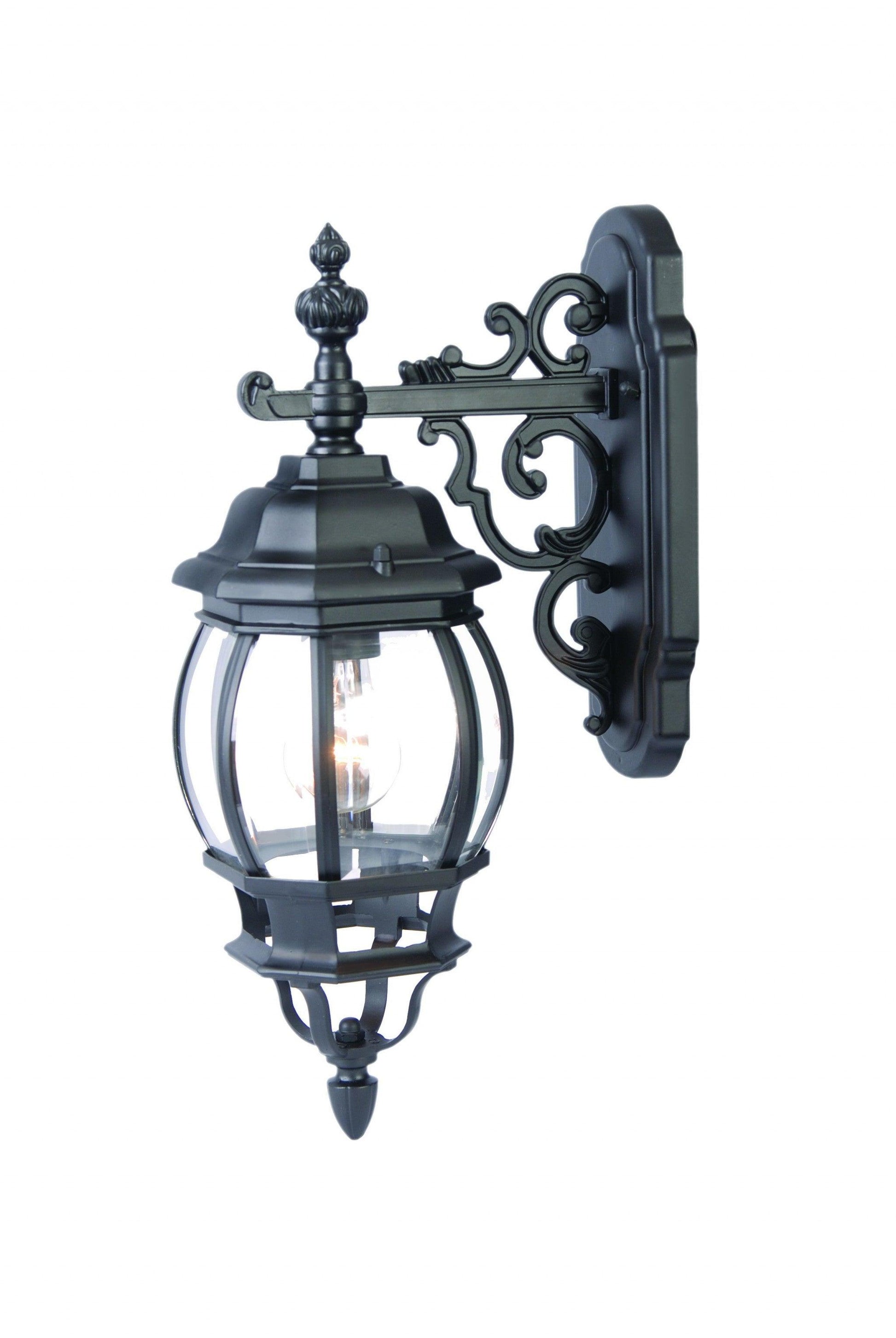 Matte Black Hanging Glass Globe Wall Light - AFS