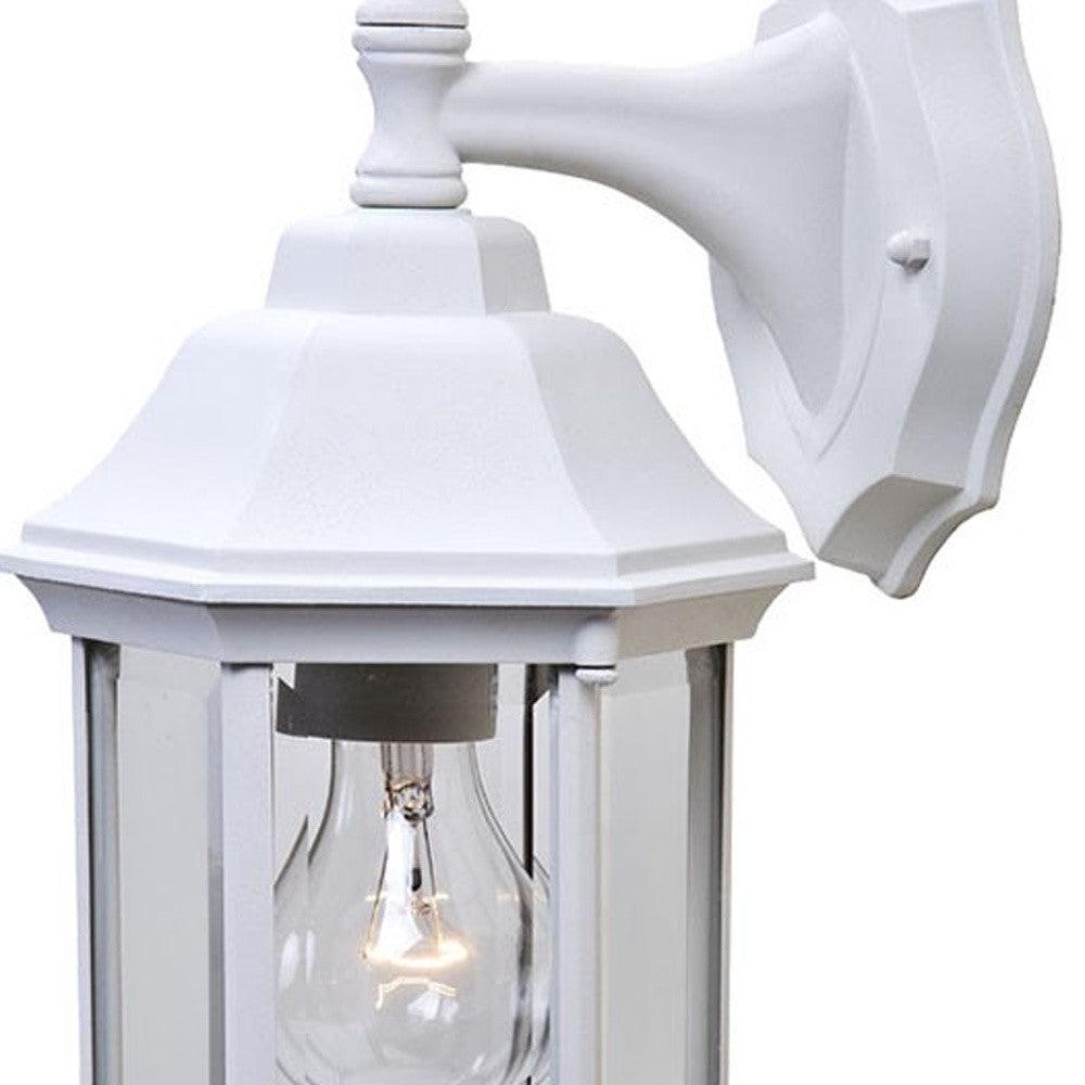 XL White Clear Glass Swing Arm Wall Light - AFS