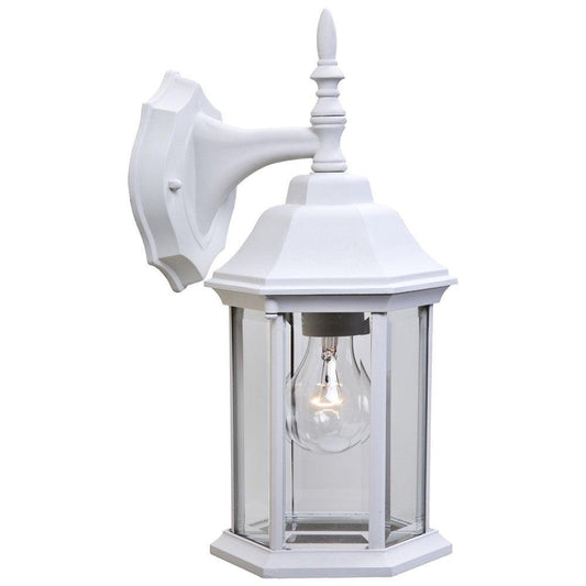 White Clear Glass Swing Arm Wall Light - AFS