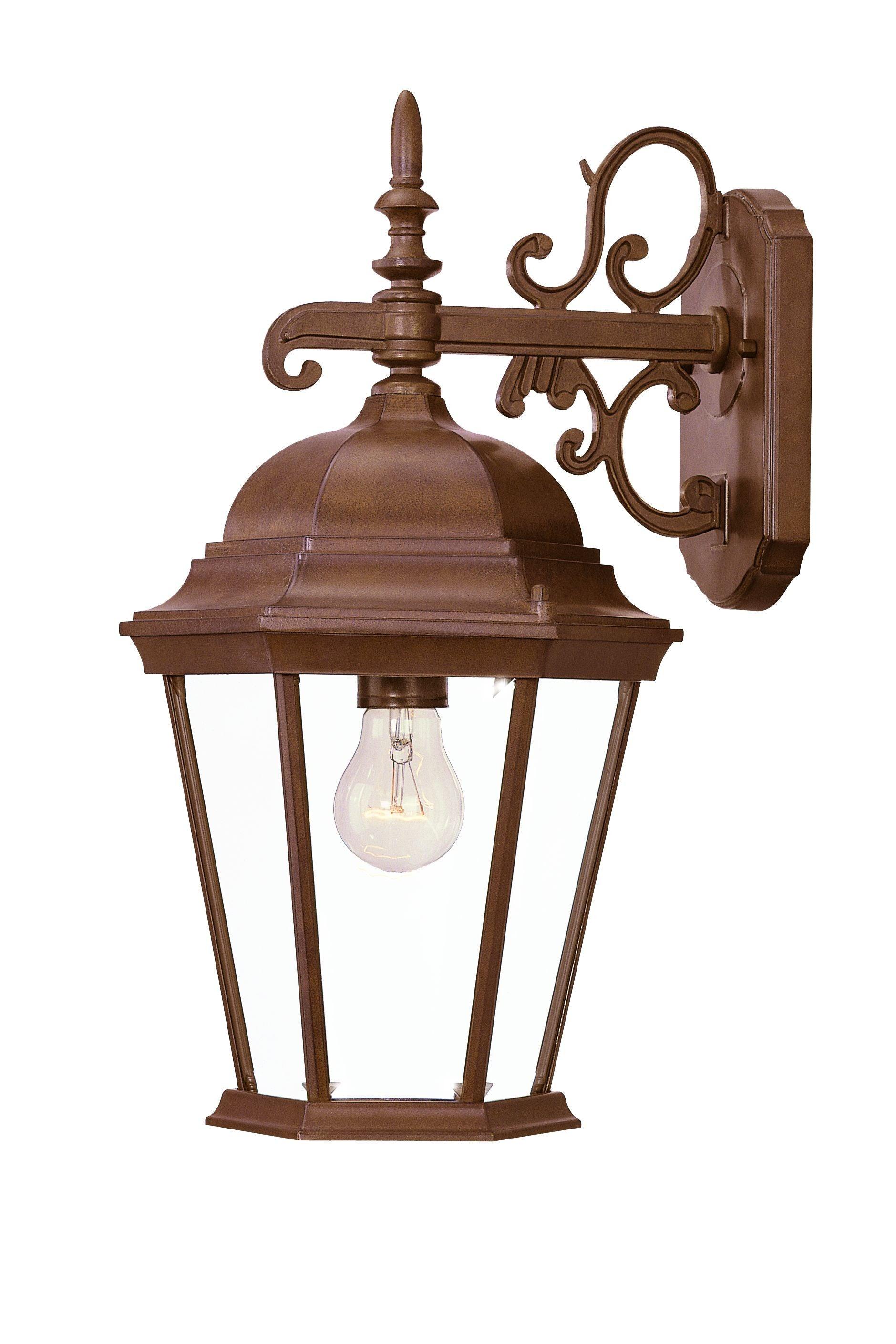 Brown Domed Hanging Lantern Wall Light - AFS