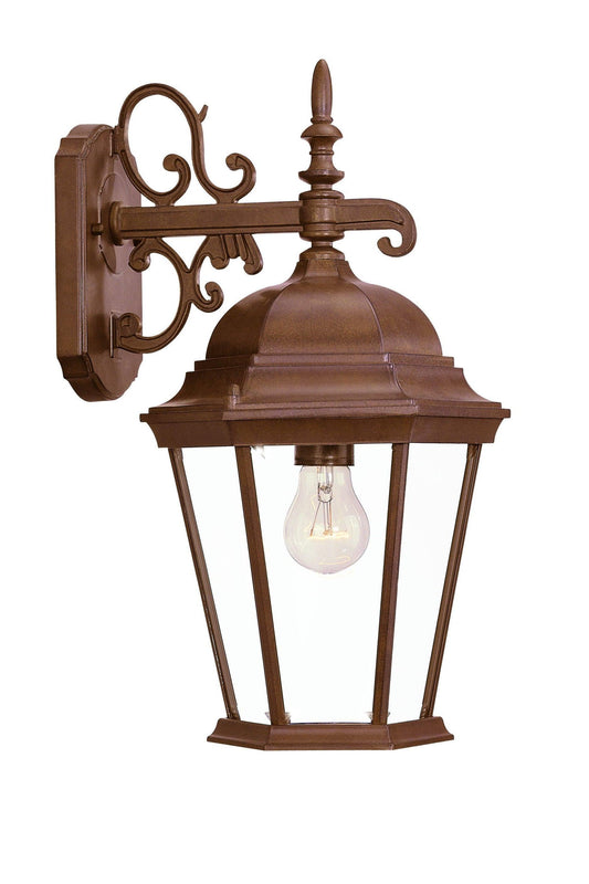 Brown Domed Hanging Lantern Wall Light - AFS